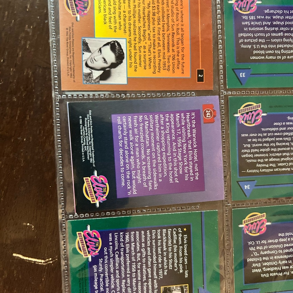 Set/Lot of Collectible Elvis Presley Trading Cards In Sheets - Picture 13 of 16